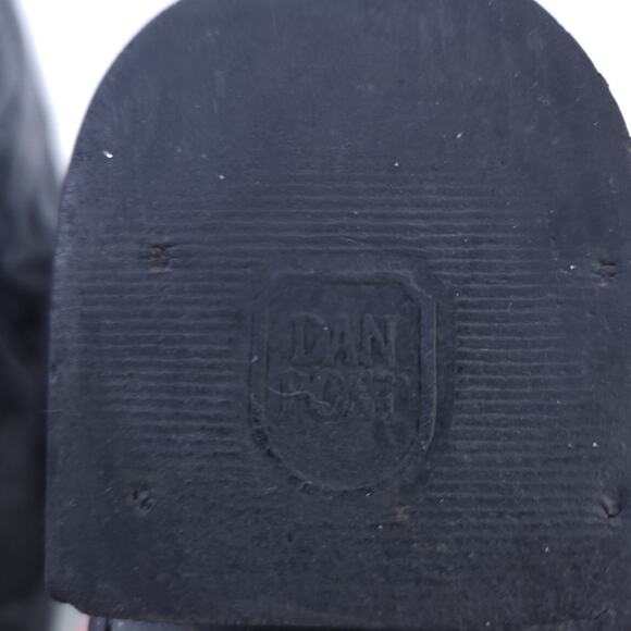 Dan Post Leather Cowboy Boots Men Size 8 Black Western Round Toe Boots - Picture 7 of 7